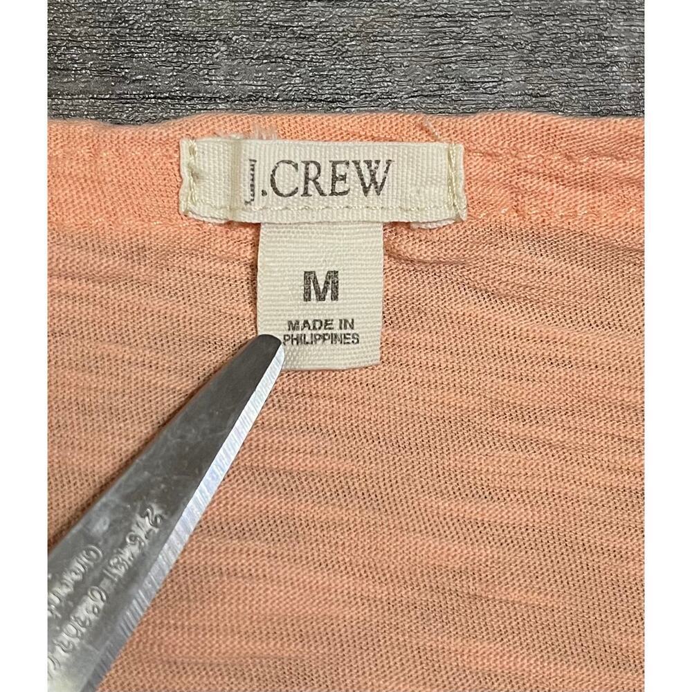 J.Crew Women’s 100% Cotton Ruffled and Beaded V-Neck Collar, Peach, Size M - Picture 4 of 10
